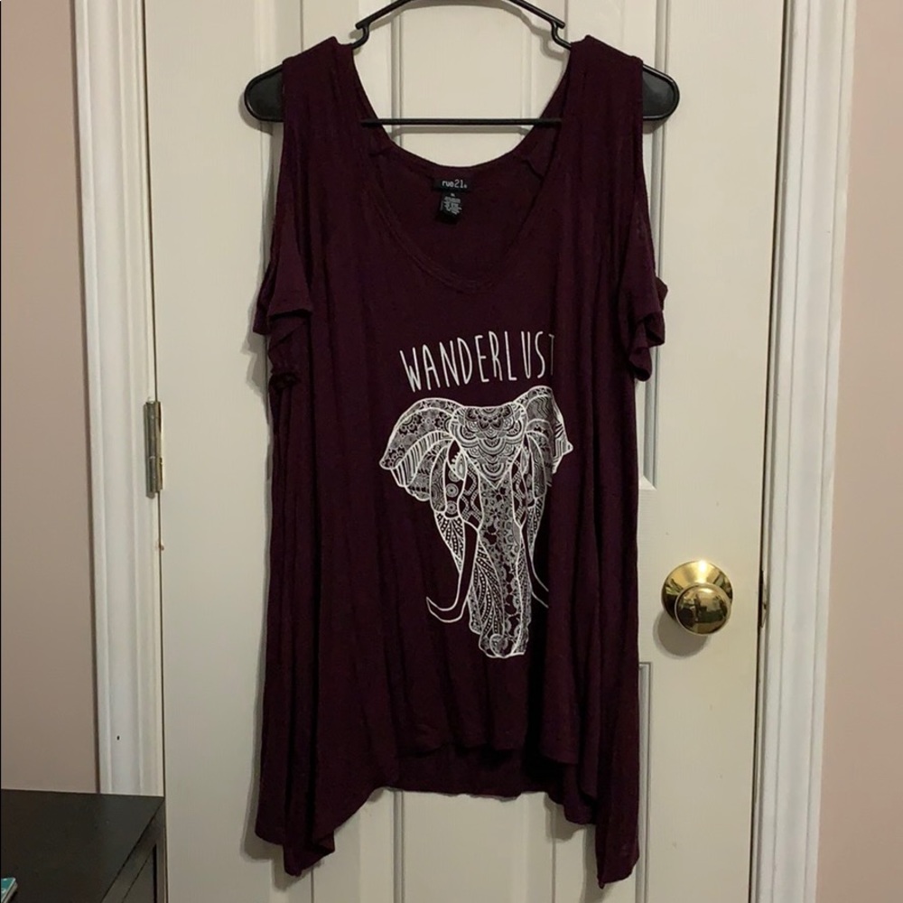 Elephant shoulder less shirt